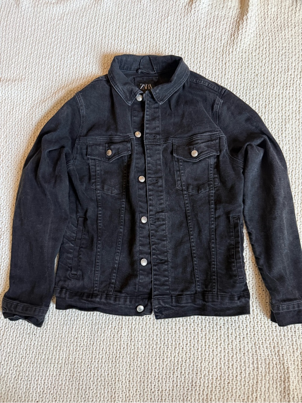 Zara Black Denim Jacket - Classic Men’s Trucker Style